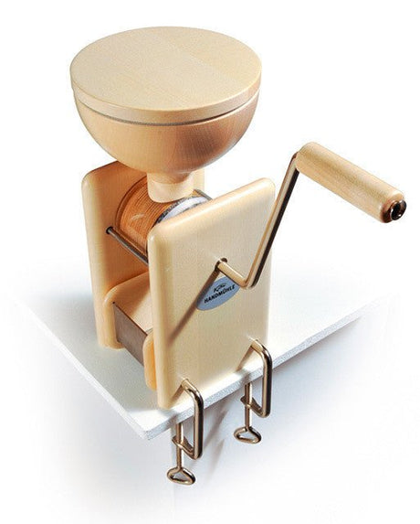 KoMo Hand Crank Mill, Maple Wood & Stainless Steel - Juicerville